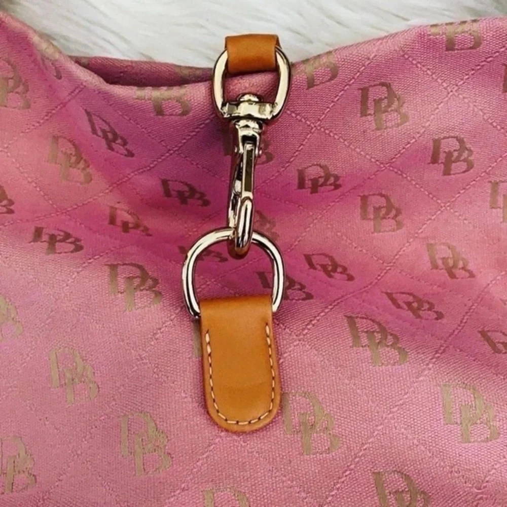 Dooney & Bourke Pink and Brown Shoulder Bag